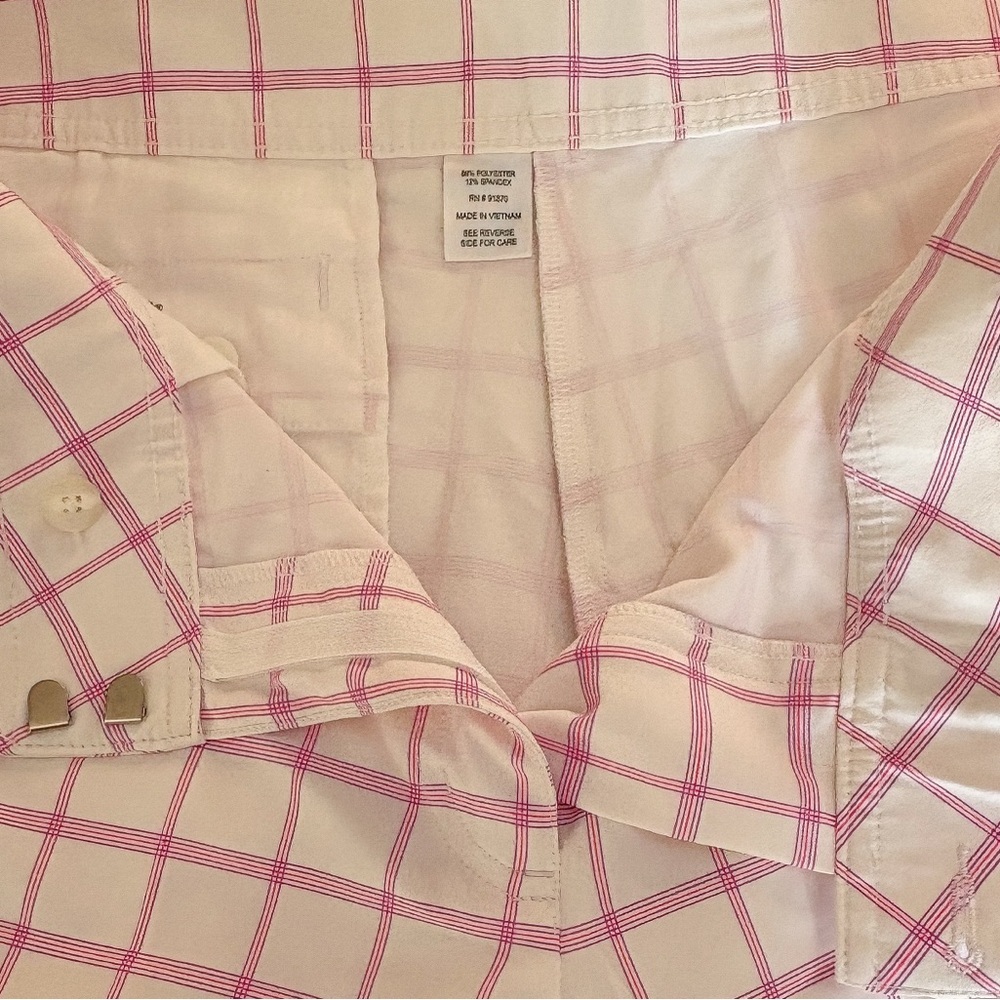 Tommy Armour Pink Plaid Dri-Fit Golf Shorts Size 14 EUC - Picture 3 of 6